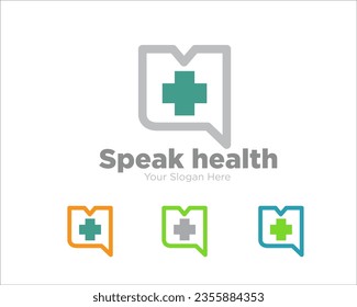 speak health logo designs simple modern for medical consult