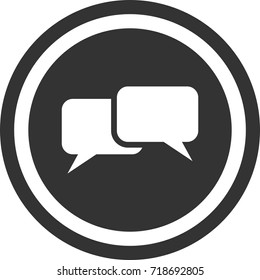Speak icon  , dark circle sign design