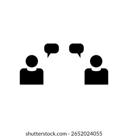 speak icon isolated sign symbol vector, flat black illustration for web and app..eps