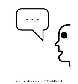 speak icon.  speak icon on white background. from communications collection flat trendy vector speak symbol. use for web and mobile