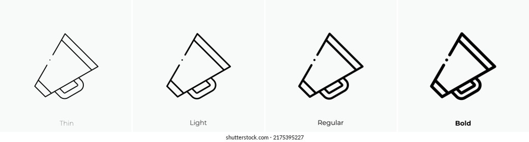 speak icon. Thin, Light Regular And Bold style design isolated on white background