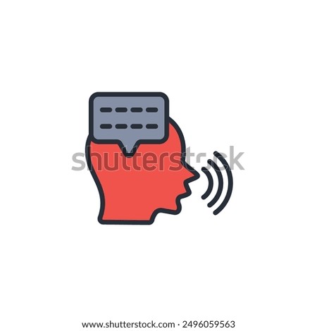 speak icon. vector.Editable stroke.linear style sign for use web design,logo.Symbol illustration.