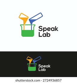 Fale o logotipo do laboratório. Logotipo do clube de conversa.