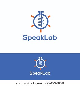 Fale o logotipo do laboratório. Logotipo do clube de conversa.