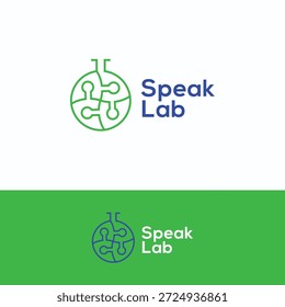 Fale o logotipo do laboratório. Logotipo do clube de conversa.