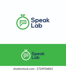 Fale o logotipo do laboratório. Logotipo do clube de conversa.