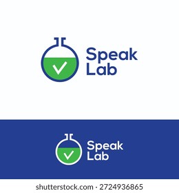 Fale o logotipo do laboratório. Logotipo do clube de conversa.