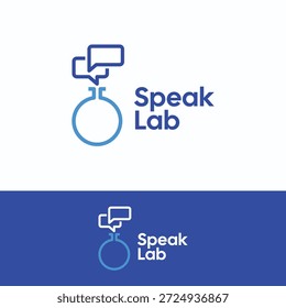 Fale o logotipo do laboratório. Logotipo do clube de conversa.