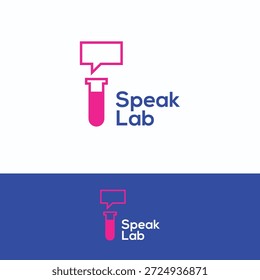 Fale o logotipo do laboratório. Logotipo do clube de conversa.