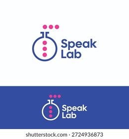 Fale o logotipo do laboratório. Logotipo do clube de conversa.
