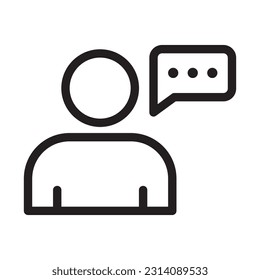 ilustración de icono de línea de llamada vectorial