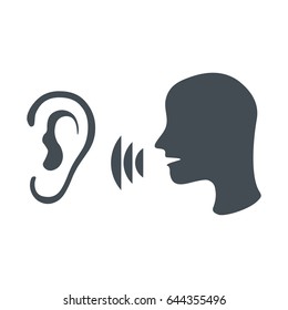 Speak and listen symbol