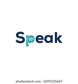 Fale o design do logotipo com o conceito de logotipo e marca de texto.