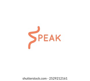 Logotipo verbal del logotipo de Speak para hablar logotipo de Vector aislado