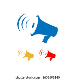 Speak Up Loud Tool Megaphone Logo Design Vector Concept