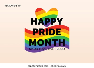 Speak Love Live Proud Pride Card