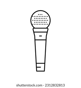 Mikrofon-Symbol-Vektorgrafik sprechen. Mikrofonzeichen sprechen. isoliertes Kontursymbol
