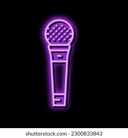 speak mic microphone neon light sign vector. speak mic microphone illustration