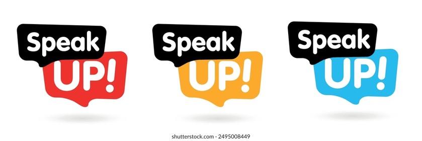 Speak up on speech bubble