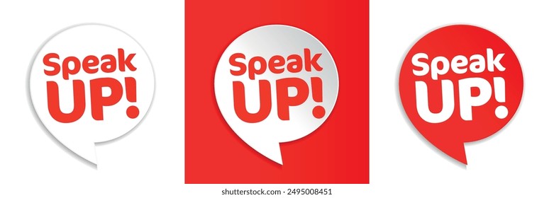 Speak up on speech bubble