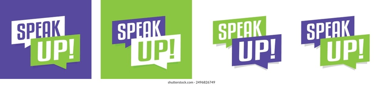 Speak up on speech bubble