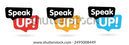 Speak up on speech bubble