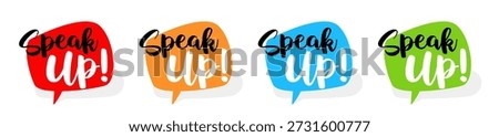 Speak up on speech bubble