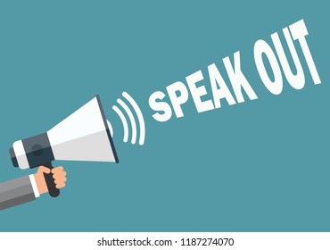 Speak Out Vector Stock Vector (Royalty Free) 1187274070 | Shutterstock