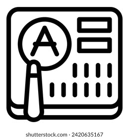 Speak session icon outline vector. Program remote. Mature letter