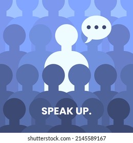 speak up in silence community illustration