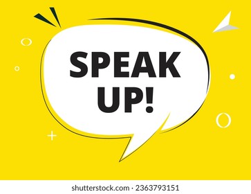 Speak up speech bubble text. Hi There on bright color for Sticker, Banner and Poster. vector illustration.