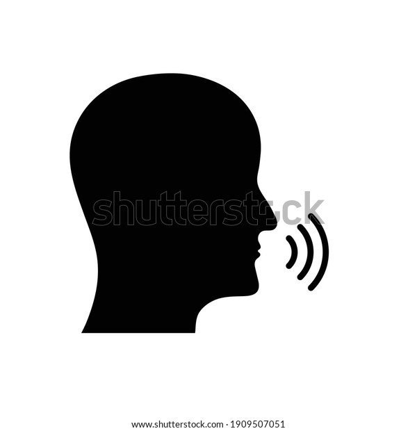 Speak Talk Icon Voice Icon Vector Stock Vector (Royalty Free) 1909507051