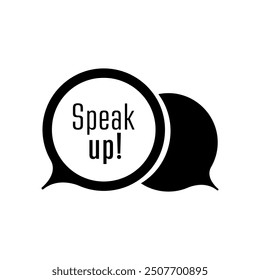 speak up text on white background