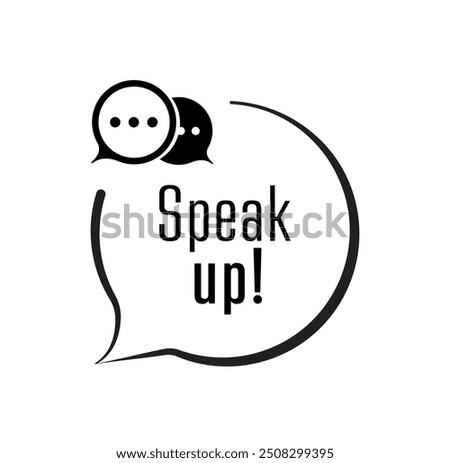 speak up text on white background