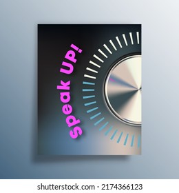 Speak UP typography for interior posters, wallpaper, wall art, or other printing products. Vector illustration.