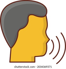 icono de color plano de vector de voz
