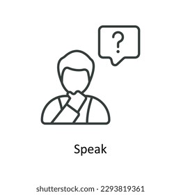speak Vector    outline Icons. Simple stock illustration stock