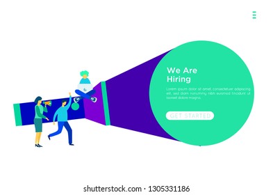 speak your voice concept flat vector illustration, landing page, template, ui, web, mobile app, poster, banner, flyer