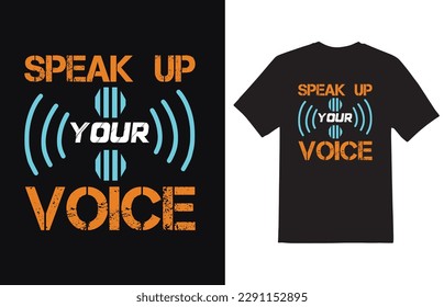 hablar sobre tu diseño de camisetas de tipografía de voz
