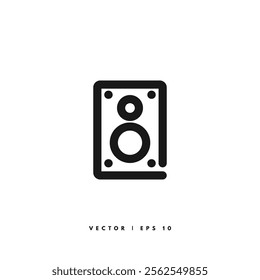 Speakar Audio Icon. Editable Stroke