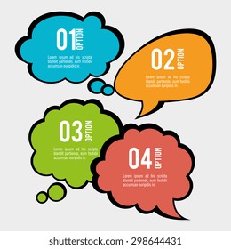 Speakbox bubbles design, vector illustration eps 10.