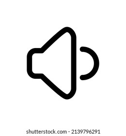 Speaker Active One Line Art Icon Design Illustration With Editable Stroke