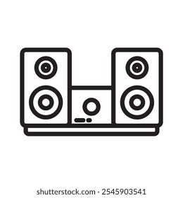 speaker amplifier icon line vector design template in trendy style