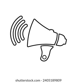 Speaker, announcement, bullhorn icon, Perfect use for print media, web, stock images, commercial use or any kind of design project.