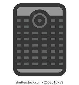 Cor do contorno do ícone do computador de áudio do alto-falante