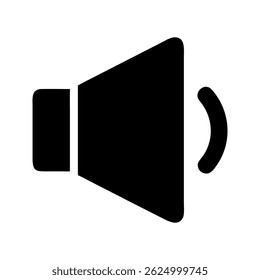 Speaker audio sound device icon. Speaker with waves emitting audio sound.