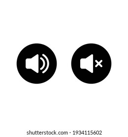 Speaker, audio and sound mute glyph icon. Simple solid style for Video Conference, Webinar and Video chat. Vector illustration isolated on white background. EPS 10