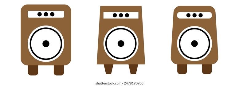 Speaker bass icon. speaker vector icon, audio speaker icon in trendy flat design, sound icon. Audio sound vector set.