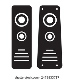 Speaker bass icon. speaker vector icon, audio speaker icon in trendy flat design, sound icon. Audio sound vector set.