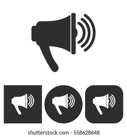 Speaker - black and white icons. Vector illustration.
